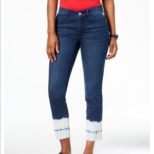 Tommy Hilfiger Tie Dye Straight leg cropped denim